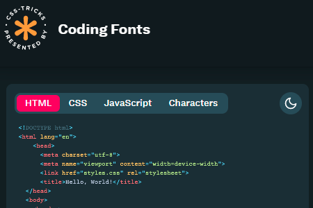 Coding Fonts 